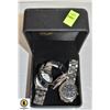 Image 1 : WATCH BOX FULL OF 3 ASSORTED WRIST WATCHES