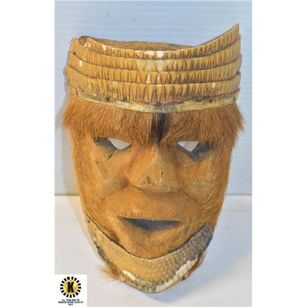 WEST COAST NATIVE HAND CARVED WOODEN MASK