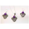 Image 1 : UNUSUAL SET OF NATURAL PURPLE MOONSTONE