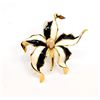 Image 1 : VINTAGE GOLD TONE WITH BLACK AND WHITE ENAMEL