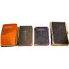 Image 1 : LOT OF 4  VINTAGE LEATHER BOUND BIBLES