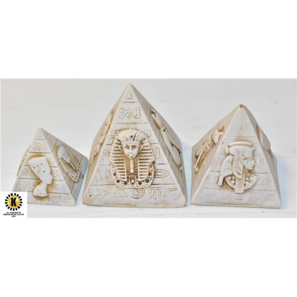 SET OF EGYPTIAN PYRAMID PIECES