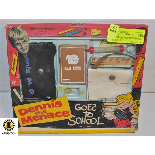 VINTAGE DENNIS THE MENACE SCHOOL SET