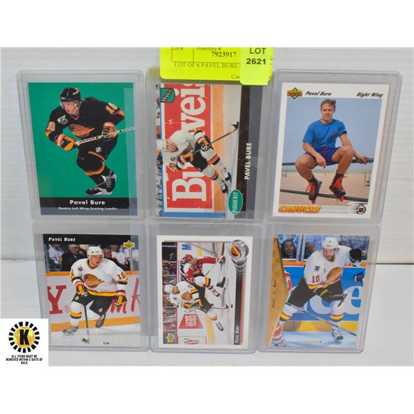 LOT OF 6 PAVEL BURE CARDS