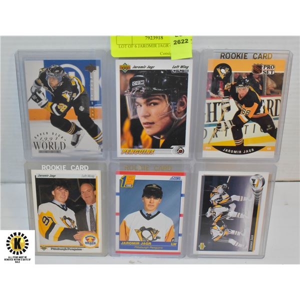 LOT OF 6 JAROMIR JAGR CARDS