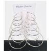 Image 1 : NEW 6PC SILVER TONE HOOP EARRINGS MULTIPLE SIZES