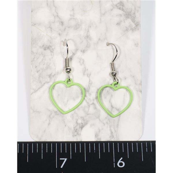 NEW HEART CHARM DROP EARRINGS