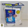 Image 1 : WHITE CREW SOCKS, SIZE 12-16, 6 PACK