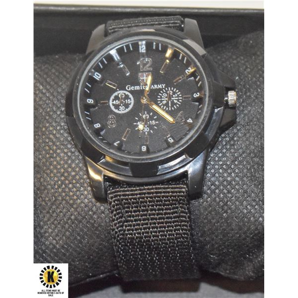 NEW GENIUS ARMY WATCH BLACK ON BLACK