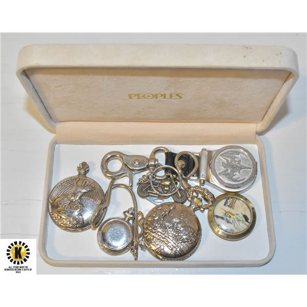 LOT OF POCKET WATCHES (NEED BATTERIES)