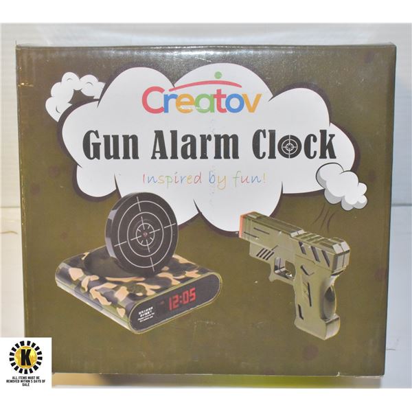 GUN ALARM CLOCK, REPACK.