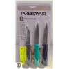 Image 1 : 3PCS FARBERWARE PARING KNIFE SET