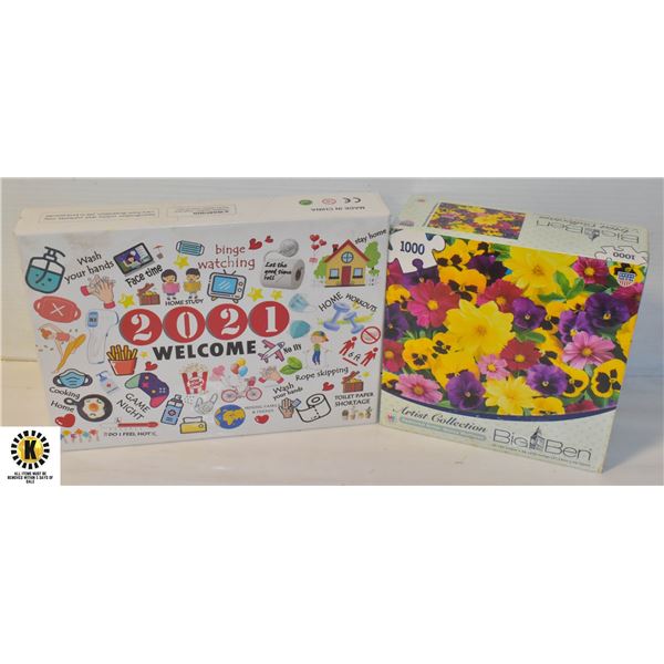 TWO SEALED 1000PCS PUZZLES