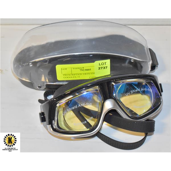 PRESCRIPTION SWIN/SNORKEL GOGGLES,+6