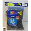 Image 1 : BLK CREW SOCKS,SIZE 12-16,6-PACK,FRUIT OF THE