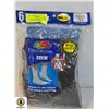 Image 1 : BLACK CREW SOCKS, SIZE 12-16,6-PACK, FRUIT OF THE