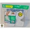 Image 1 : WHITE ANKLE SOCKS, SIZE 6-12, 6 PACK