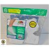 Image 1 : WHITE ANKLE SOCKS, SIZE 6-12, 6 PACK