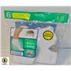 Image 1 : WHITE ANKLE SOCKS, SIZE 6-12, 6 PACK