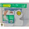 Image 1 : WHITE ANKLE SOCKS, SIZE 6-12, 6 PACK