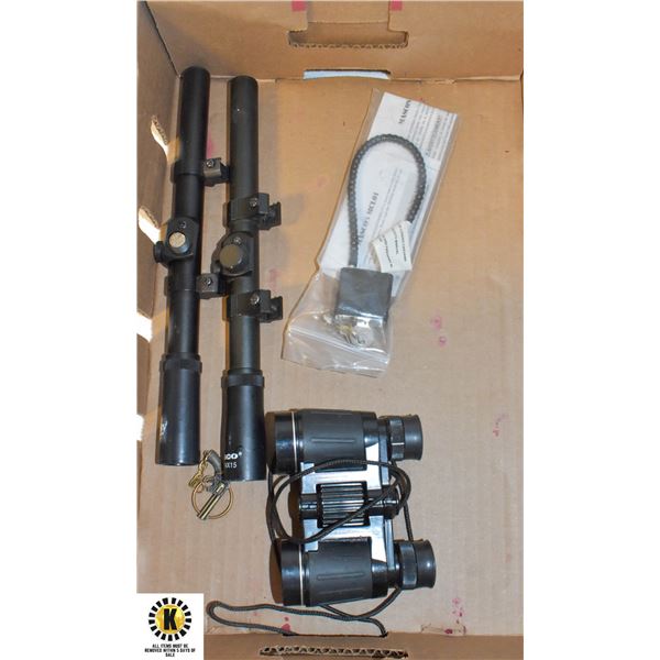 CABLE GUN LOCK & SCOPES ETC