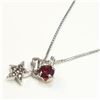 S257-26 SILVER TWO PENDANTS NECKLACE