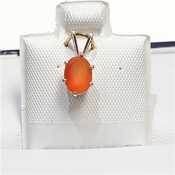 S257-19 SILVER ORANGE GARNET PENDANT