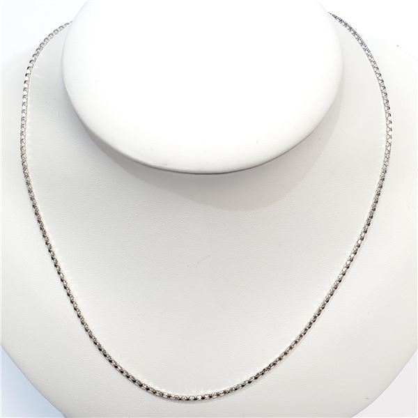 S257-16 SILVER 16" RHODIUM PLATED CHAIN