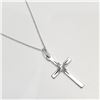 Image 1 : S257-14 SILVER CROSS NECKLACE