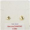 Image 1 : BZ1383-178 14K GENUINE DIAMOND EARRINGS