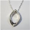 Image 1 : BZ1383-189 SILVER DIAMOND 16" NECKLACE