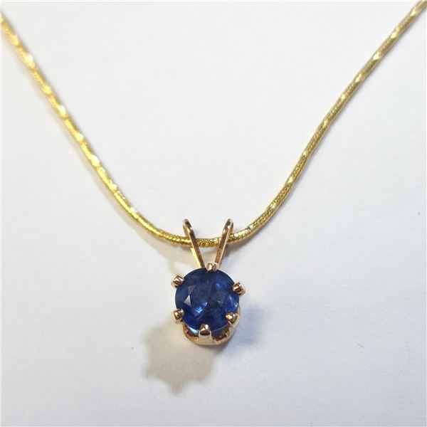 BZ1383-168 14K GOLD FILLED SAPPHIRE NECKLACE