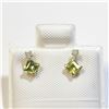 Image 1 : BZ1383-180 10K PERIDOT/DIAMOND EARRINGS