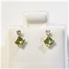 Image 1 : BZ1383-190 10K PERIDOT/DIAMOND EARRINGS