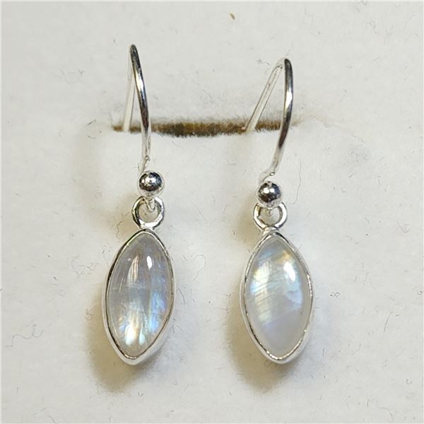 BZ1383-193 SILVER MOONSTONE EARRINGS