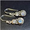 Image 1 : BZ1383-183 SILVER MOONSTONE EARRINGS