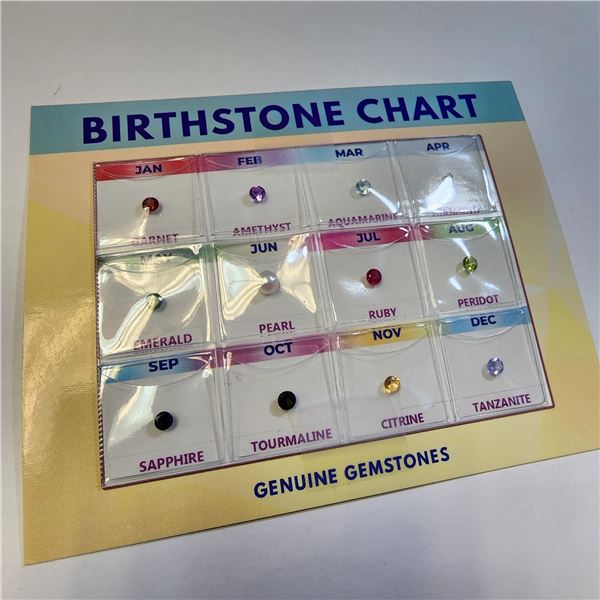 BZ1383-163 GENUINE BIRTHSTONE CHART