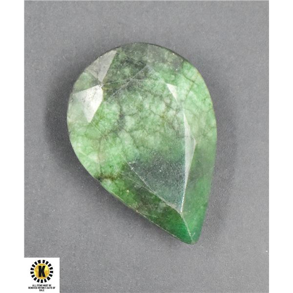 #201-GENUINE GREEN EMERALD GEMSTONE 107.35 CT