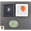 Image 1 : #562-NATURAL CAMELIAN 5.02CT,OPAL 1.58CT,PN 33.85C