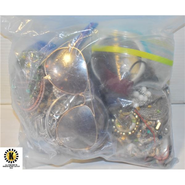 2 LARGE BAGS FULL OF ESTATE JEWELRY SOME