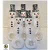 Image 1 : BUNDLE OF 5 NEW SILICONE SNOWMAN PIPES WITH GLASS