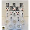 Image 1 : BUNDLE OF 5 NEW SILICONE SNOWMAN PIPES WITH GLASS