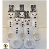 Image 1 : BUNDLE OF 5 NEW SILICONE SNOWMAN PIPES WITH GLASS