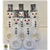 Image 1 : BUNDLE OF 5 NEW SILICONE SNOWMAN PIPES WITH GLASS