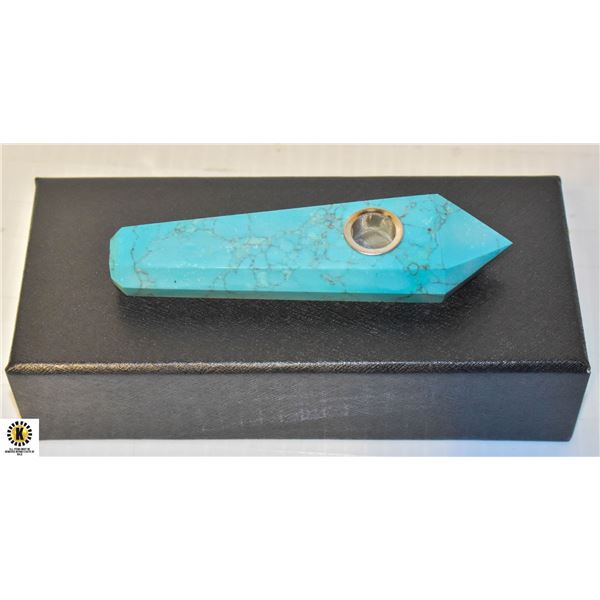 ARTIFICIAL TURQUOISE MARBLE PIPE WITH SCREENS