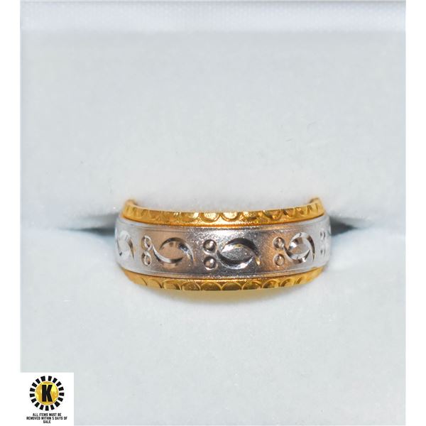 SIZE 7 TWO TONE SPINNER RING