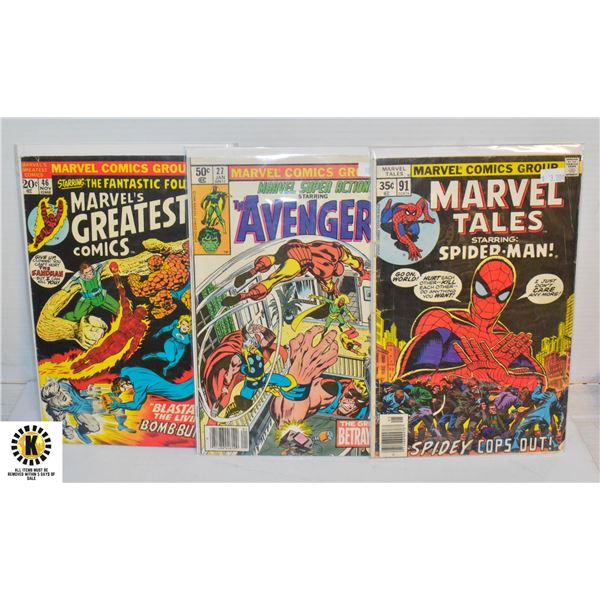 LOT OF 3 MARVEL COMICS