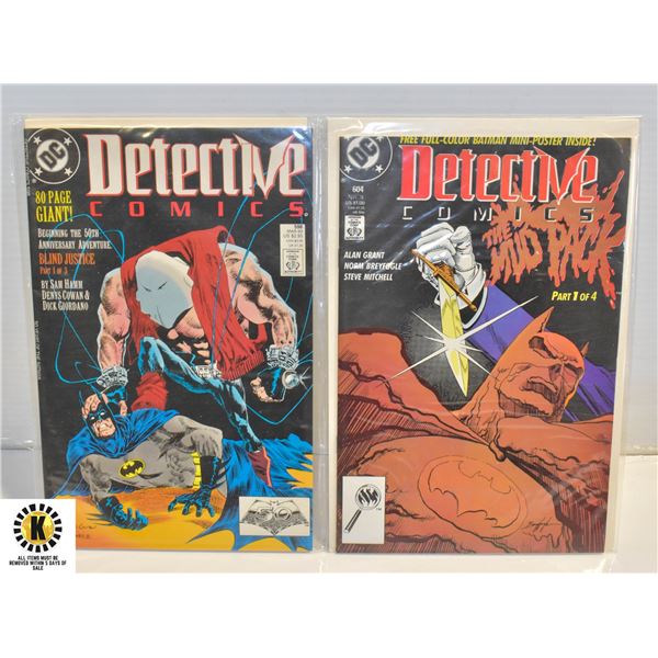 DC COMICS DETECTIVE COMICS #598, #604