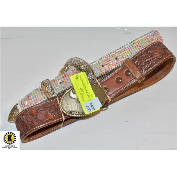 BOYS & GIRLS WESTERN BELTS TOGETHER