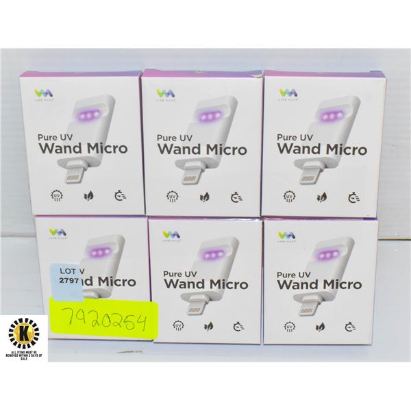 6 NEW PURE UV WAND MICRO